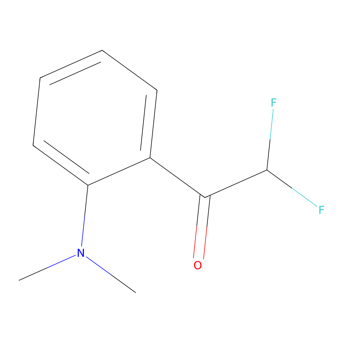 1-(2-(Dimethylamino)phenyl)-2,2-difluoroethanone molecular structure, CAS 1824052-99-4