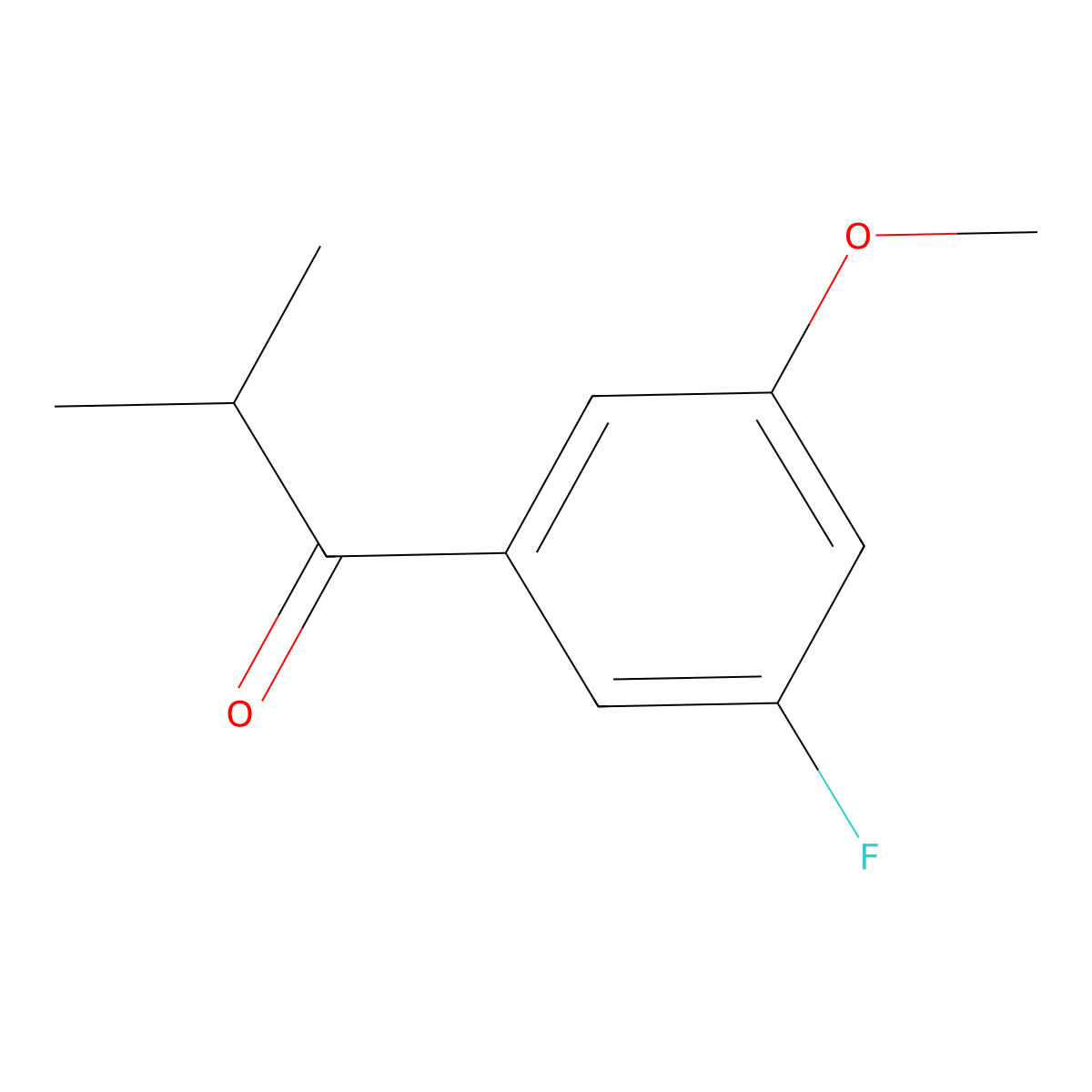 1-(3-Fluoro-5-methoxyphenyl)-2-methyl-1-propanone molecular structure, CAS 1824053-03-3