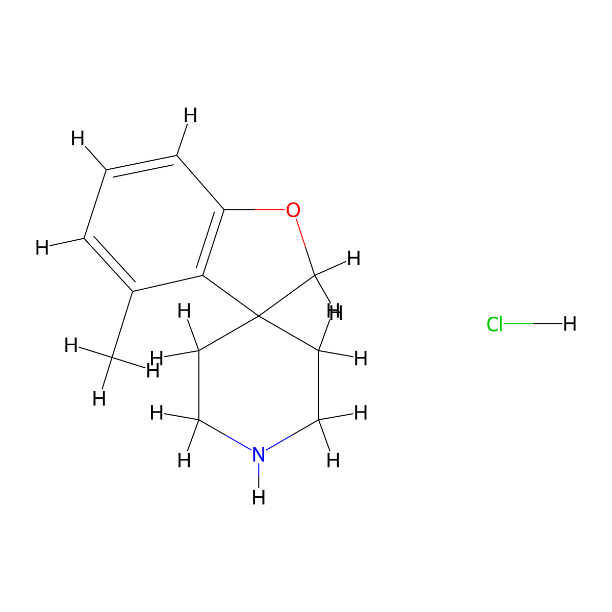 4-Methyl-2H-spiro[1-benzofuran-3,4'-piperidine] hydrochloride molecular structure, CAS 1824053-12-4