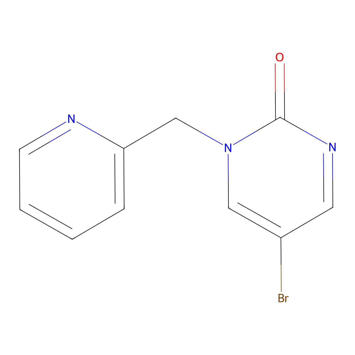 5-Bromo-1-(pyridin-2-ylmethyl)pyrimidin--2(1H)-one molecular structure, CAS 1824053-13-5