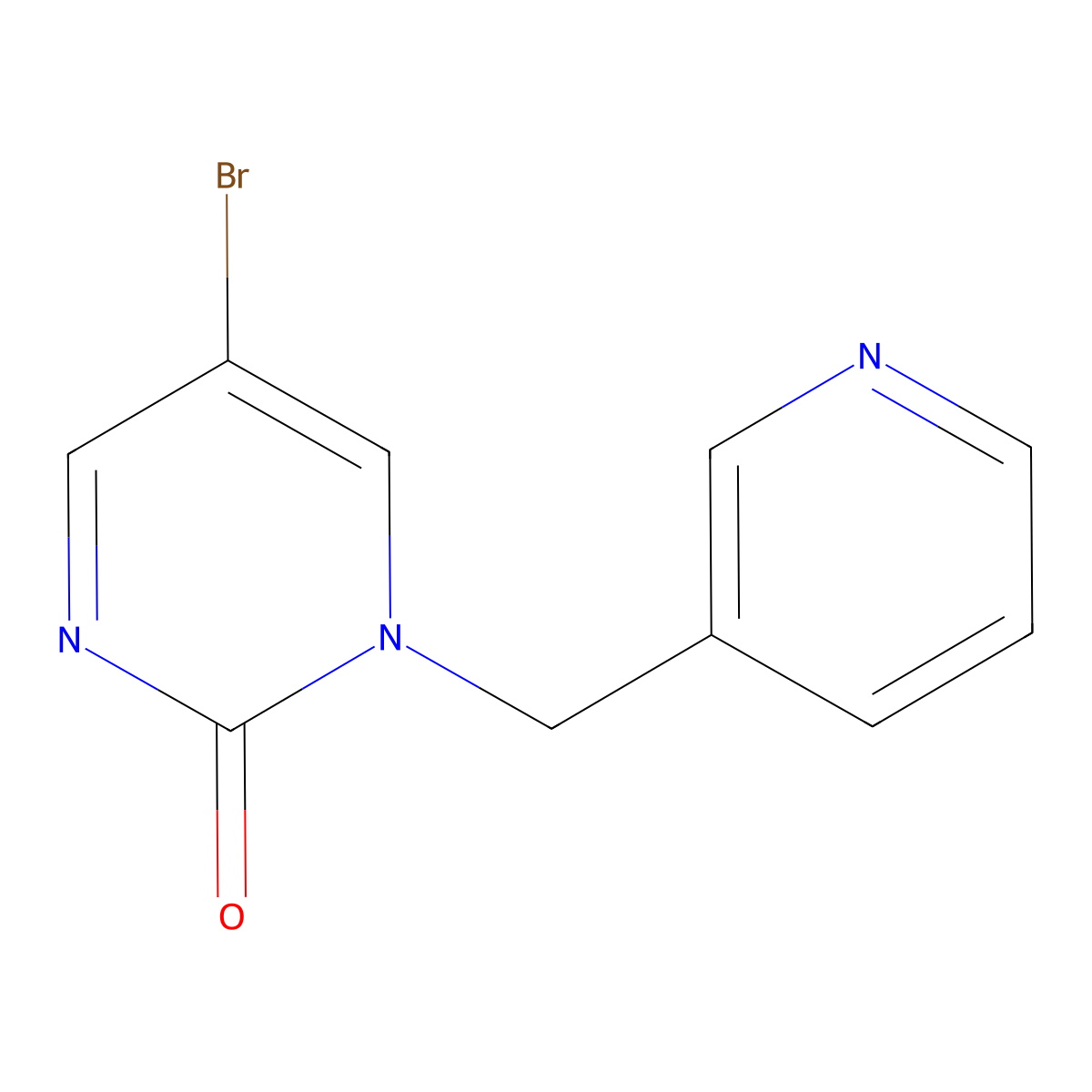 5-Bromo-1-(pyridin-3-ylmethyl)pyrimidin-2(1H)-one molecular structure, CAS 1824053-17-9