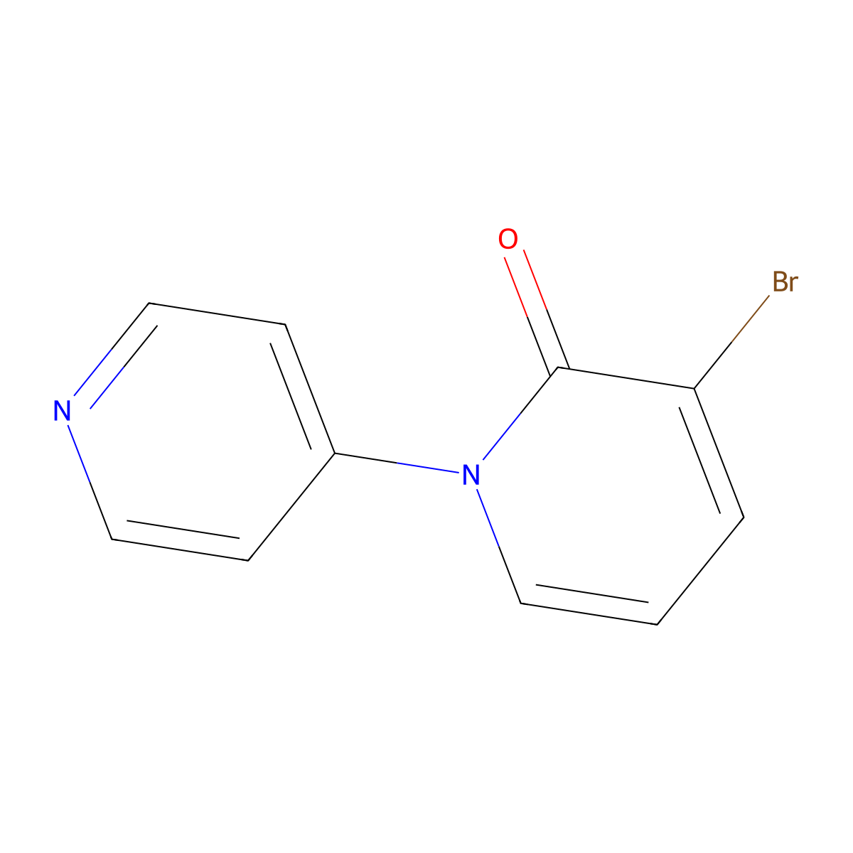 3-Bromo-1-(pyridin-4-yl)pyridin-2(1H)-one molecular structure, CAS 1824053-20-4