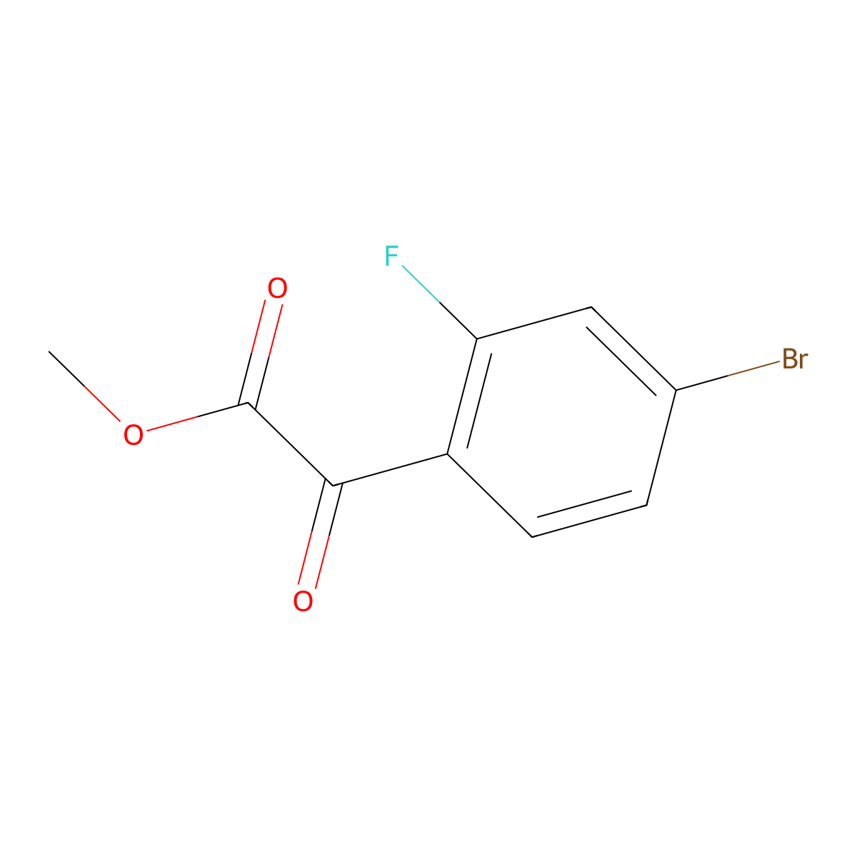 Methyl 4-bromo-2-fluoro-alpha-oxobenZeneacetate molecular structure, CAS 1824055-66-4
