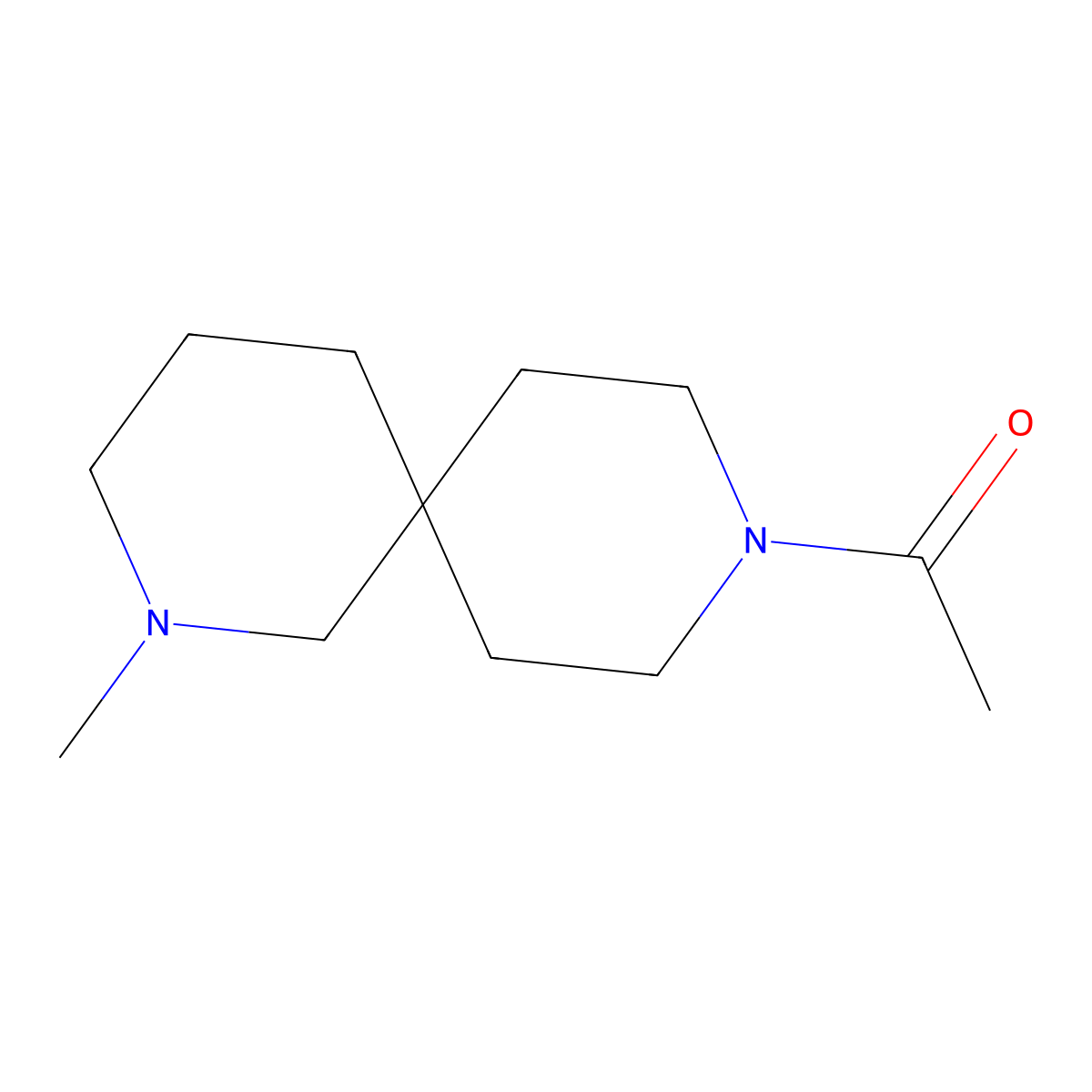 1-{2-Methyl-2,9-diazaspiro[5.5]undecan-9-yl}ethan-1-one molecular structure, CAS 1824055-90-4
