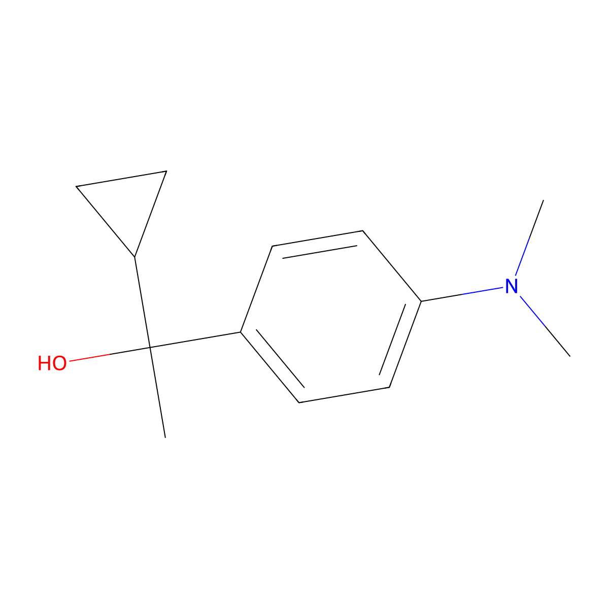 1-[4-(Dimethylamino)phenyl]-1-cyclopropyl ethanol molecular structure, CAS 1824056-09-8