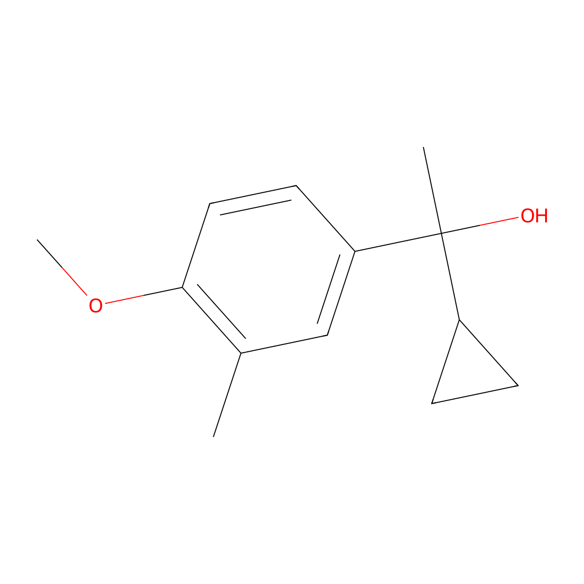 1-(4-Methoxy-3-methylphenyl)-1-cyclopropyl ethanol molecular structure, CAS 1824056-25-8