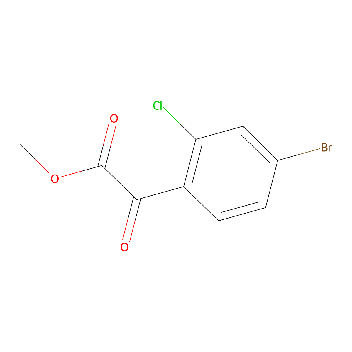 Methyl 4-bromo-2-chloro-alpha-oxobenZeneacetate molecular structure, CAS 1824056-26-9