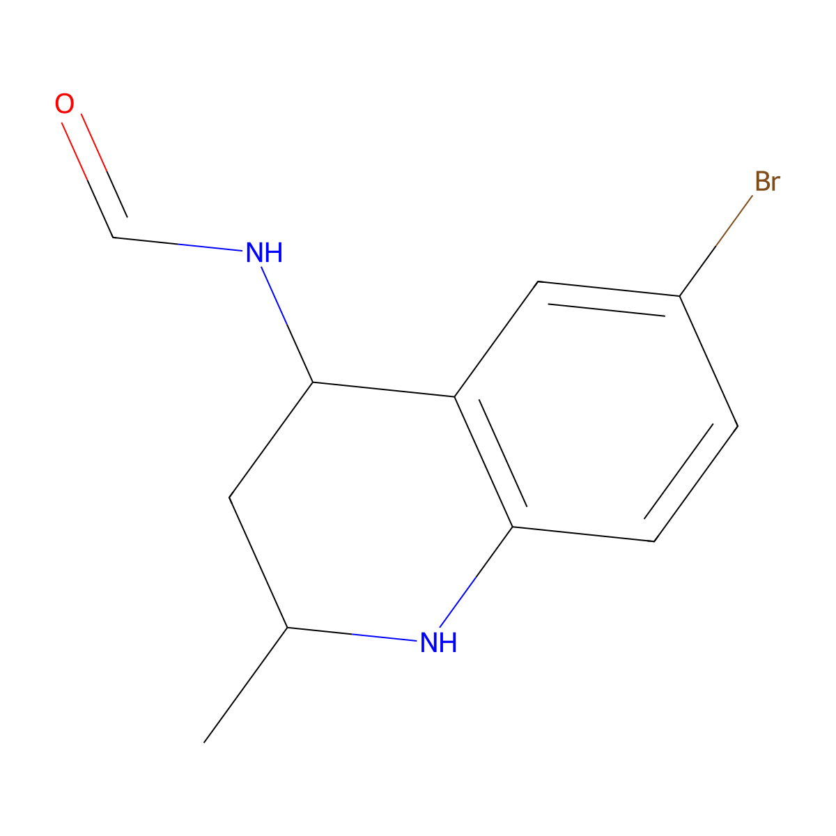 n-(6-Bromo-2-methyl-1,2,3,4-tetrahydroquinolin-4-yl)formamide molecular structure, CAS 1824056-32-7