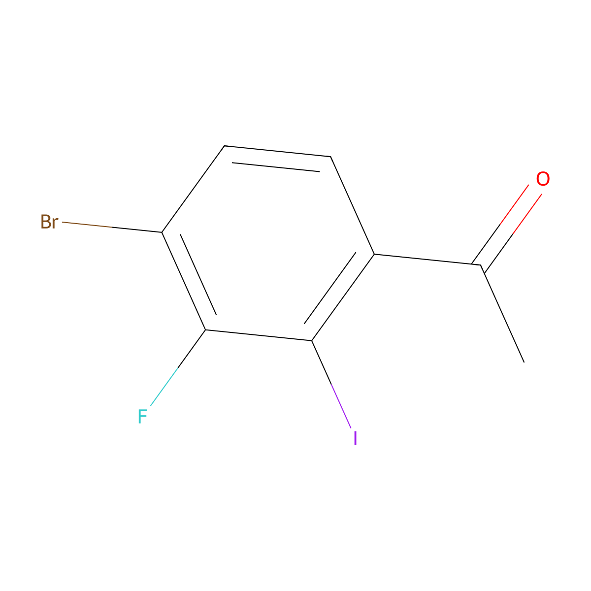 4'-Bromo-3'-fluoro-2'-iodoacetophenone molecular structure, CAS 1824056-42-9