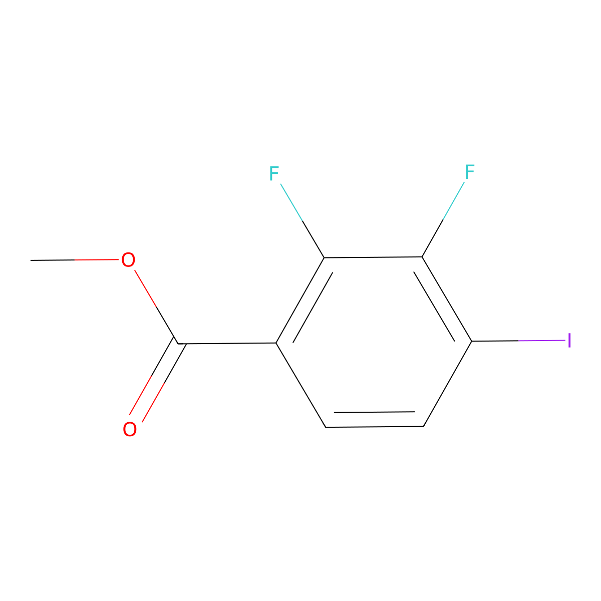 Methyl 2,3-difluoro-4-iodobenzoate molecular structure, CAS 1824056-49-6
