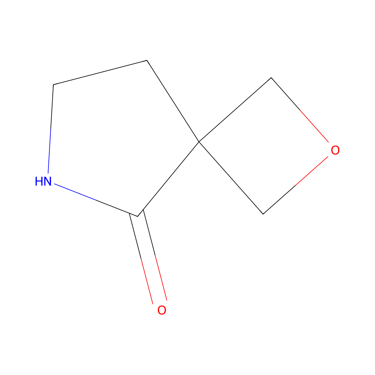 2-Oxa-6-azaspiro(3.4)octan-5-one molecular structure, CAS 1824056-67-8