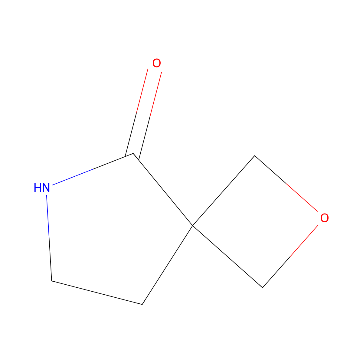 2-Oxa-6-azaspiro(3.4)octan-5-one molecular structure, CAS 1824056-67-8