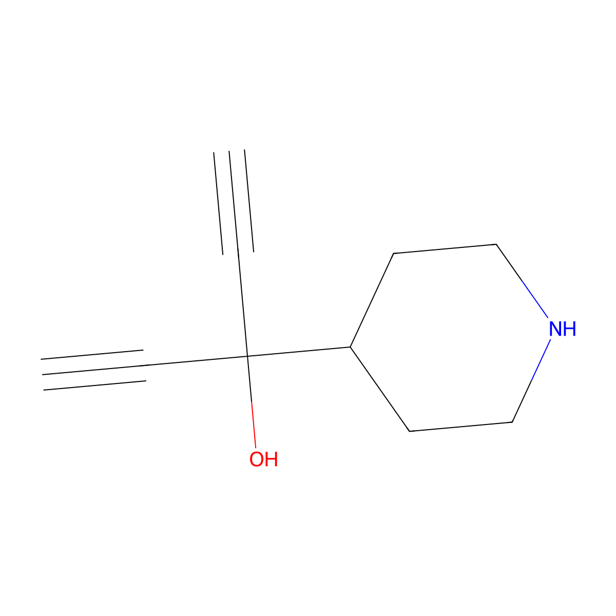 3-Hydroxy-3-(4-piperidyl)-1,4-pentadiyne molecular structure, CAS 1824056-69-0