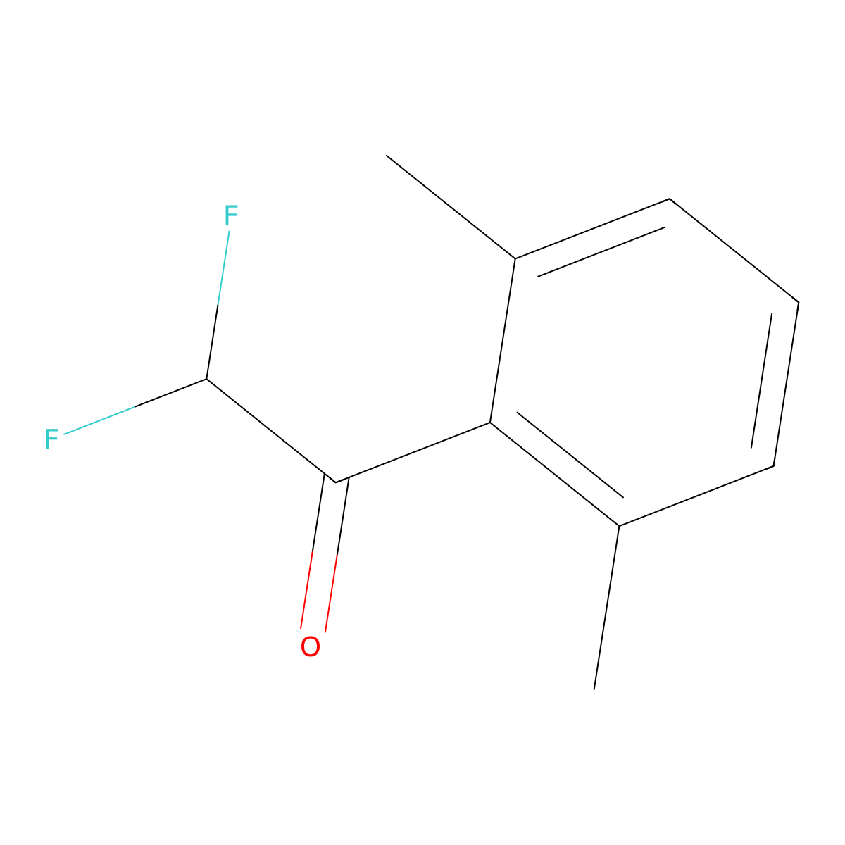 1-(2,6-Dimethylphenyl)-2,2-difluoroethan-1-one molecular structure, CAS 1824056-70-3