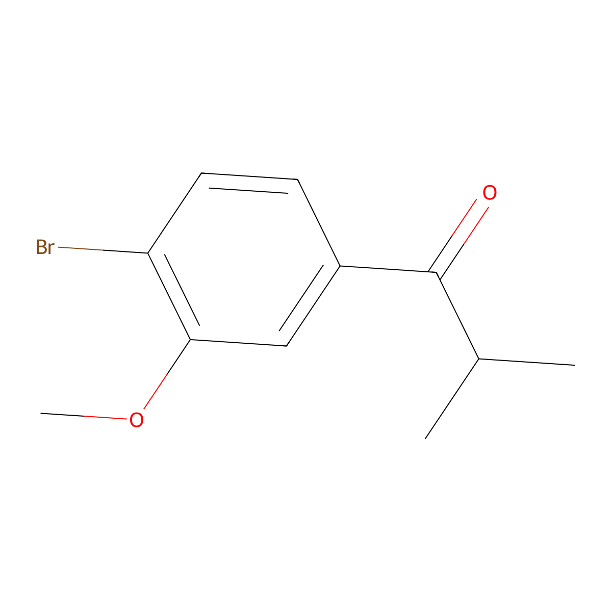 1-(4-Bromo-3-methoxyphenyl)-2-methyl-1-propanone molecular structure, CAS 1824056-78-1