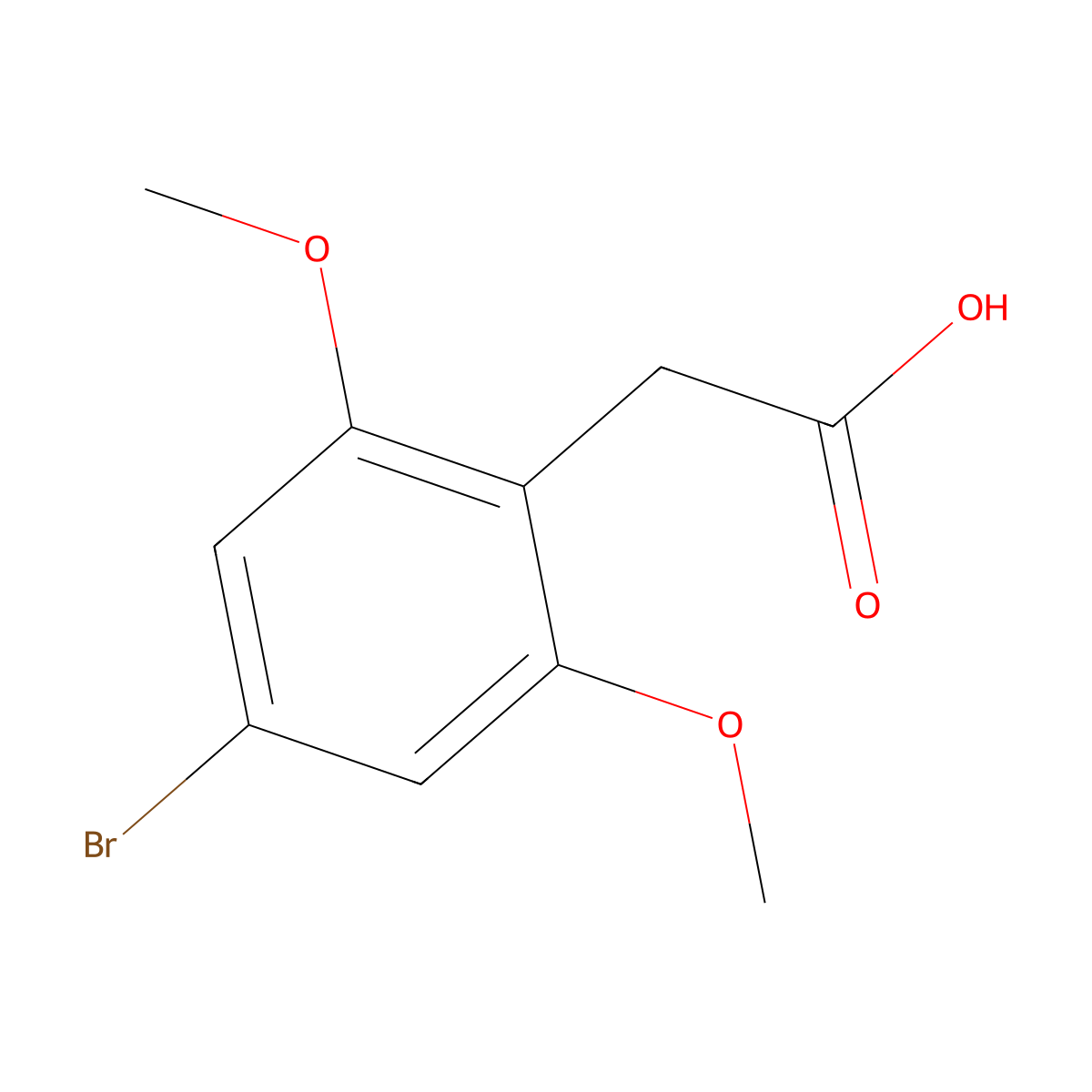 2-(4-Bromo-2,6-dimethoxyphenyl)acetic acid molecular structure, CAS 1824056-85-0