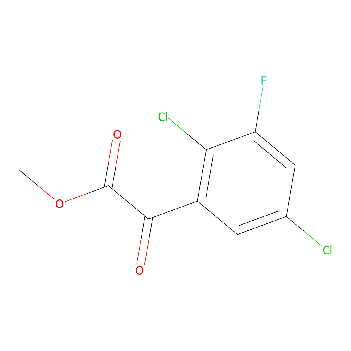 Methyl 2,5-dichloro-3-fluoro-alpha-oxobenZeneacetate molecular structure, CAS 1824057-51-3