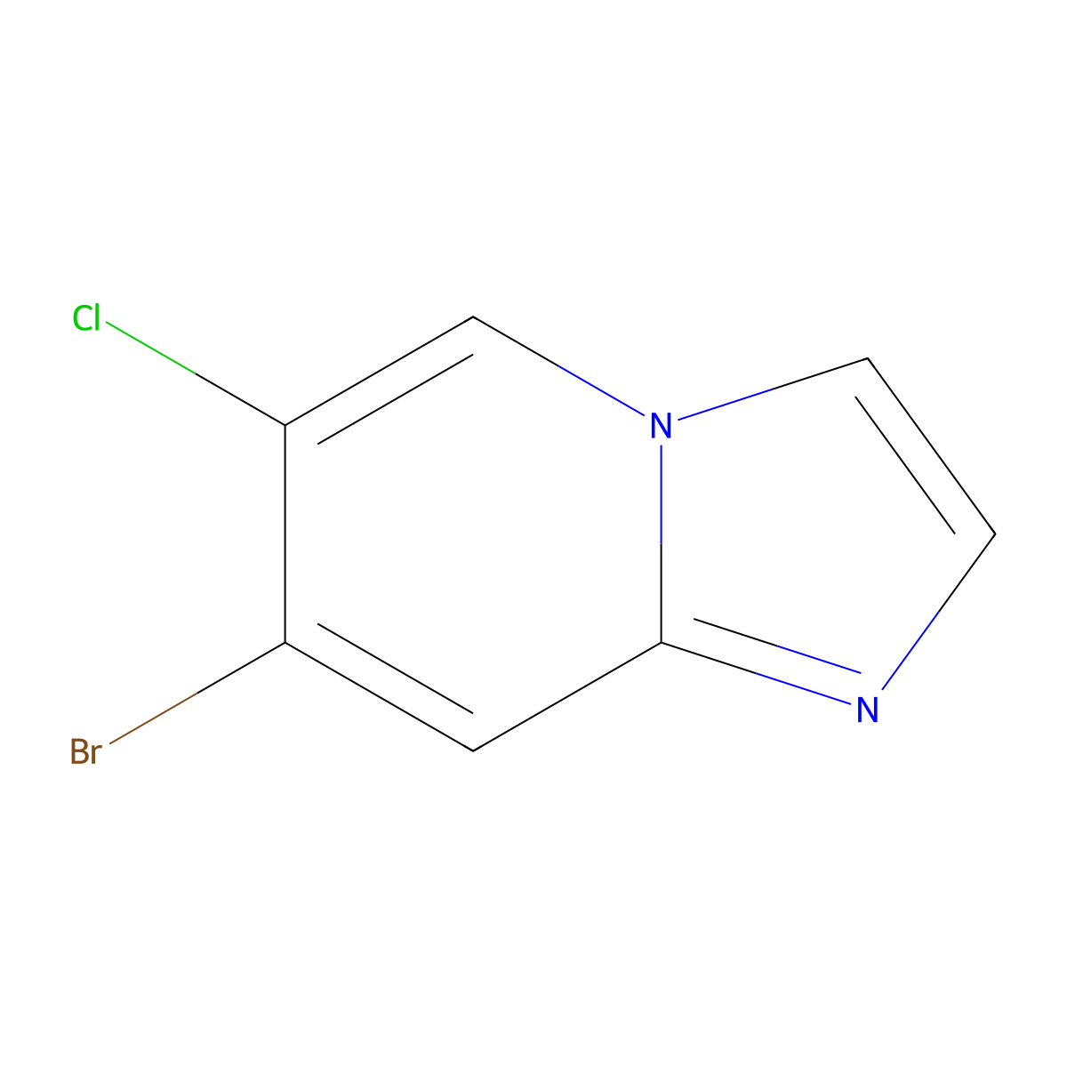 7-Bromo-6-chloro-imidazo[1,2-A]pyridine molecular structure, CAS 1824057-63-7