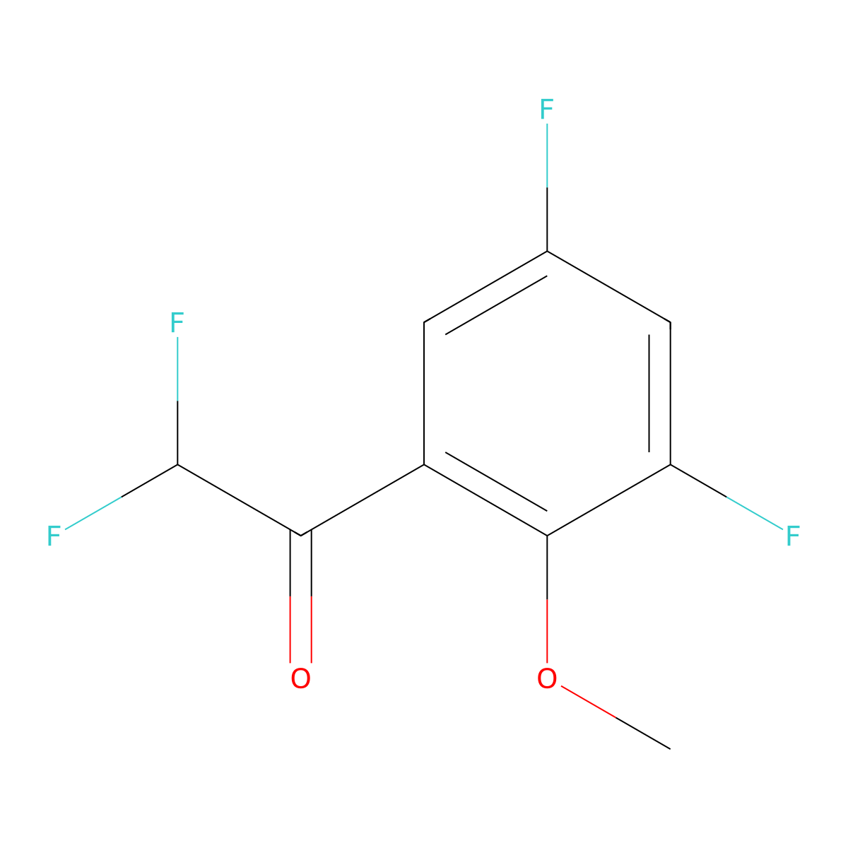 1-(3,5-Difluoro-2-methoxyphenyl)-2,2-difluoroethan-1-one molecular structure, CAS 1824057-65-9