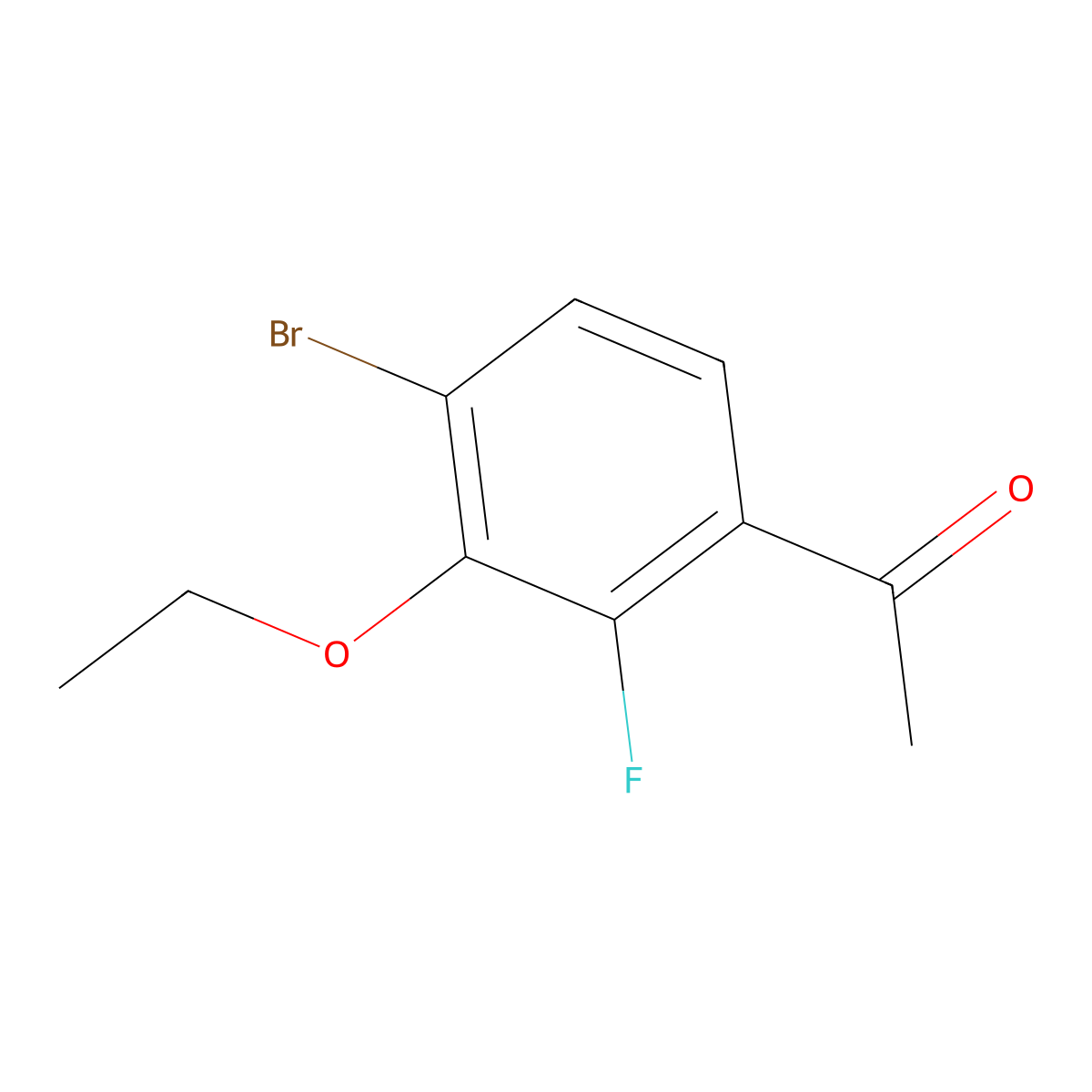 1-(4-Bromo-3-ethoxy-2-fluorophenyl)ethanone molecular structure, CAS 1824057-67-1