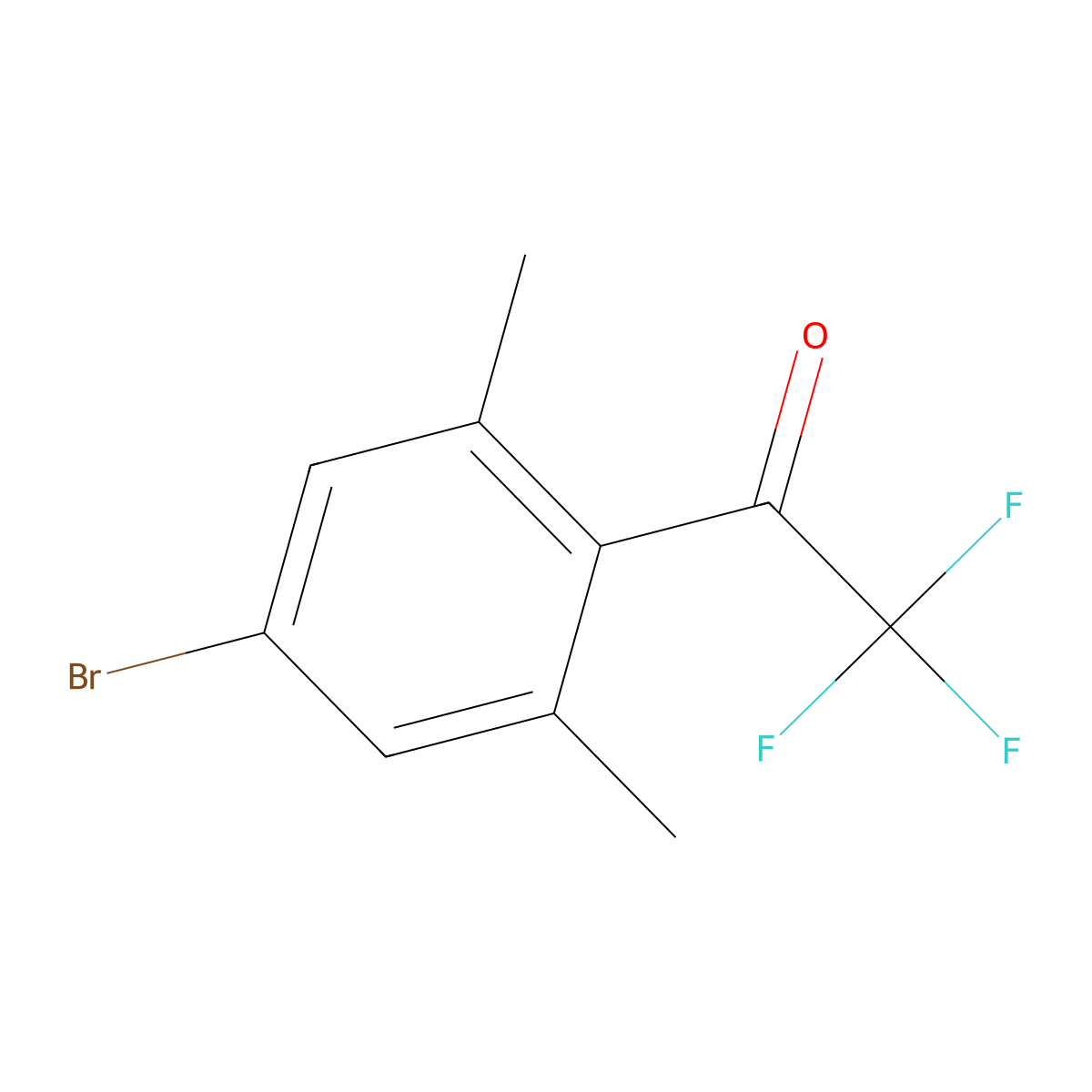 1-(4-Bromo-2,6-dimethylphenyl)-2,2,2-trifluoroethanone molecular structure, CAS 1824057-86-4