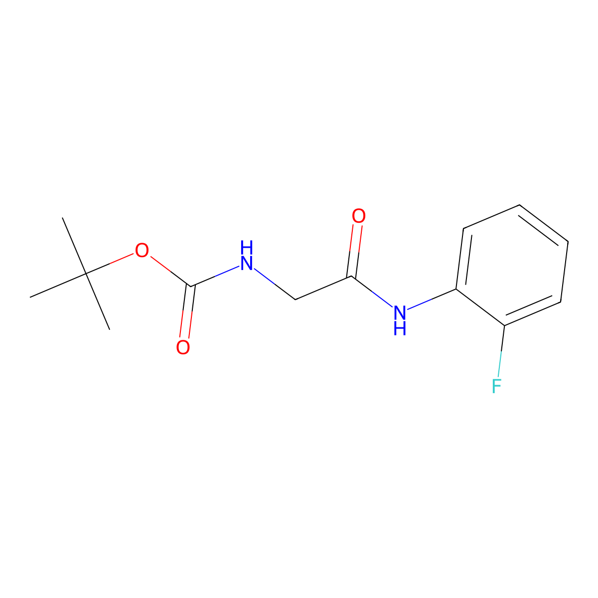tert-butyl N-{[(2-fluorophenyl)carbamoyl]methyl}carbamate molecular structure, CAS 1824057-90-0