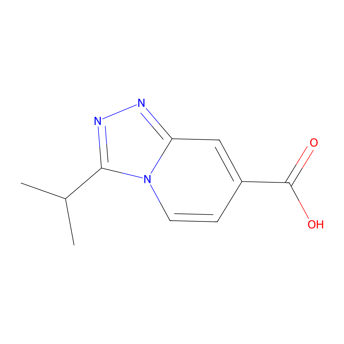 3-Isopropyl-[1,2,4]triazolo[4,3-a]pyridine-7-carboxylic acid molecular structure, CAS 1824058-20-9