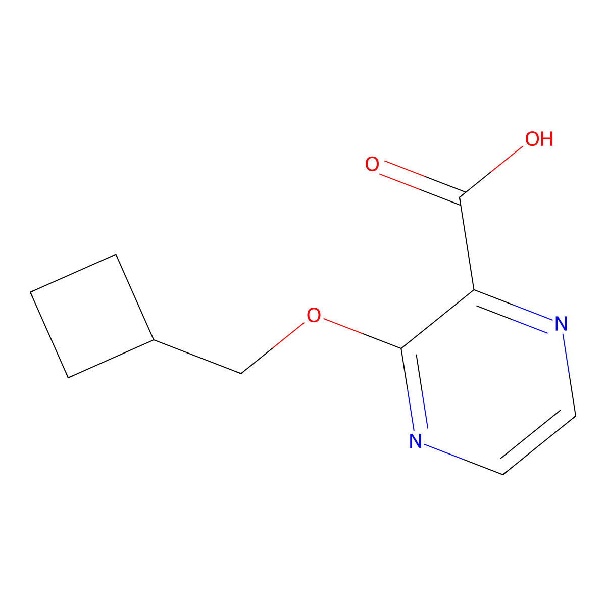 3-(Cyclobutylmethoxy)pyrazine-2-carboxylic acid molecular structure, CAS 1824058-28-7