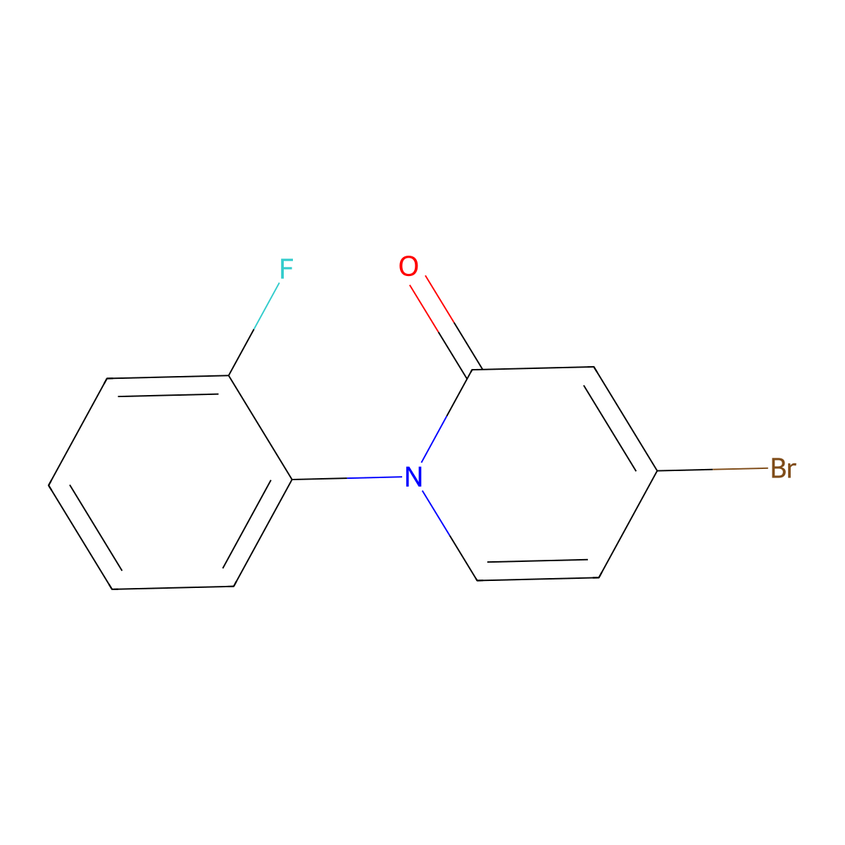 4-Bromo-1-(2-fluorophenyl)pyridin-2(1H)-one molecular structure, CAS 1824058-40-3