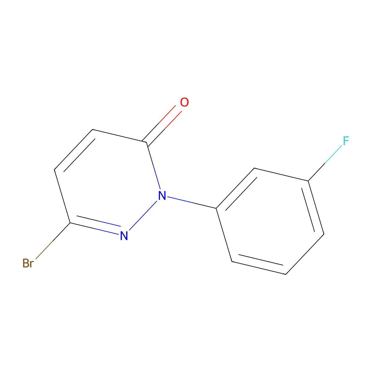 6-Bromo-2-(3-fluorophenyl)pyridazin-3(2H)-one molecular structure, CAS 1824058-50-5