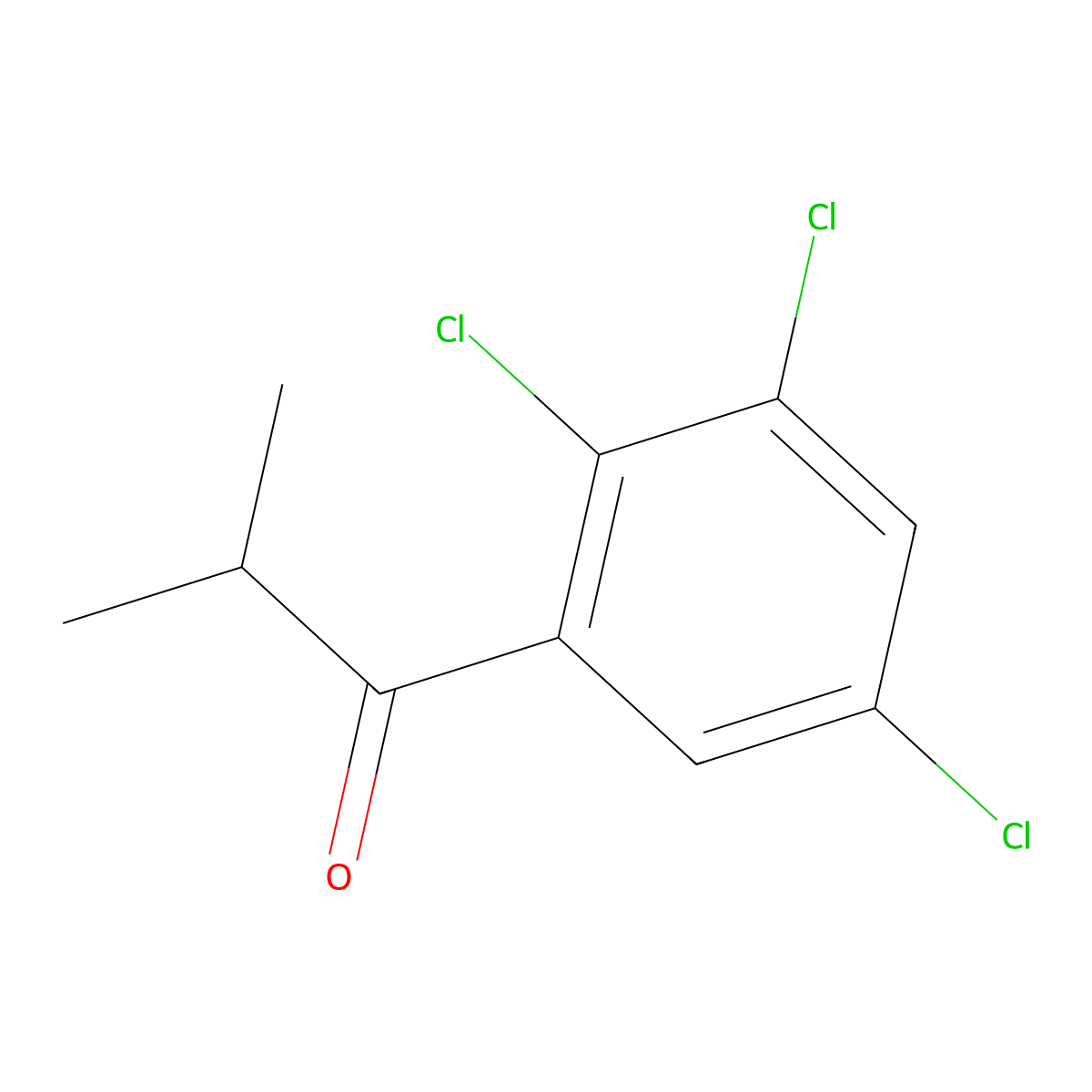 2-Methyl-1-(2,3,5-trichlorophenyl)propan-1-one molecular structure, CAS 1824058-69-6