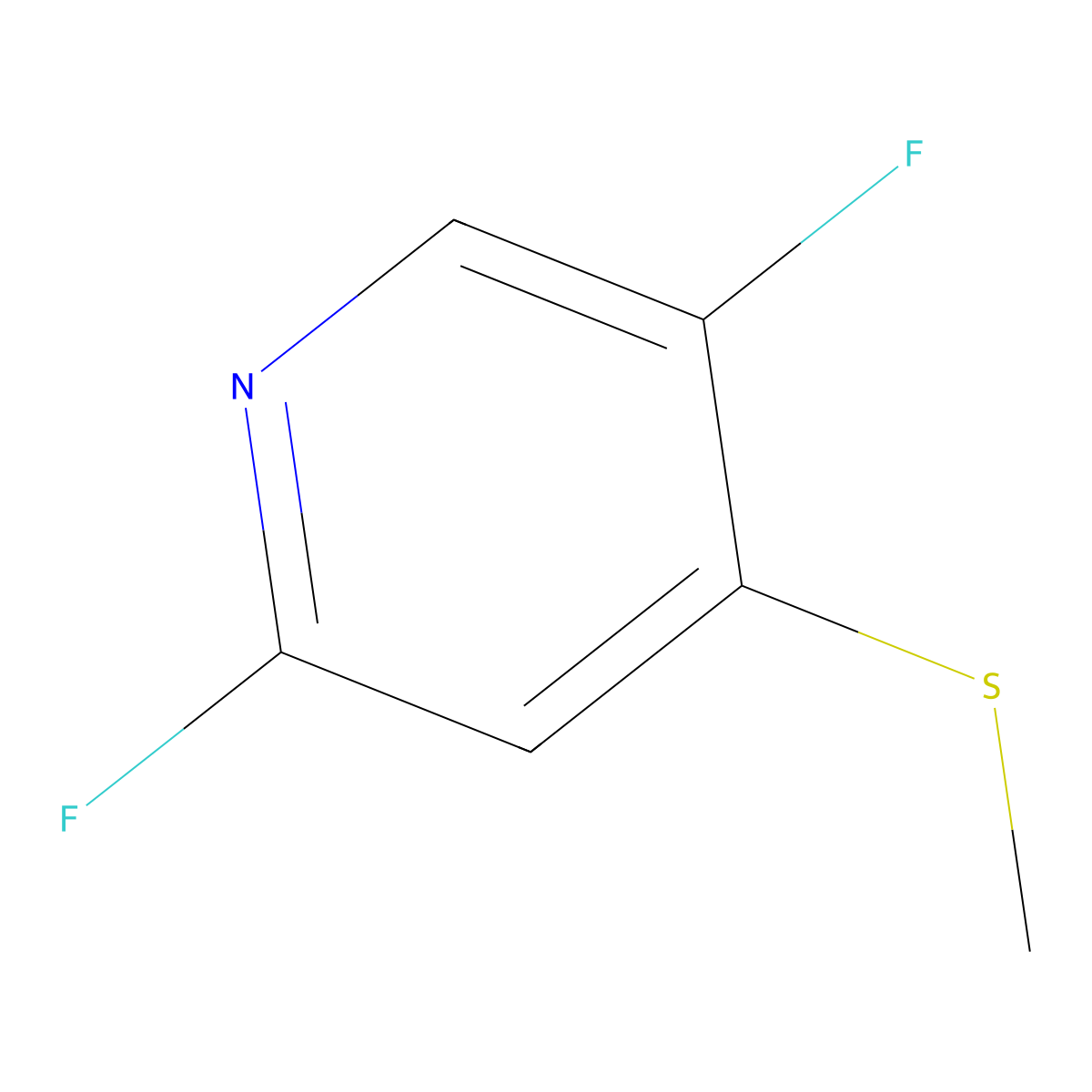 2,5-Difluoro-4-(methylthio)pyridine molecular structure, CAS 1824058-81-2