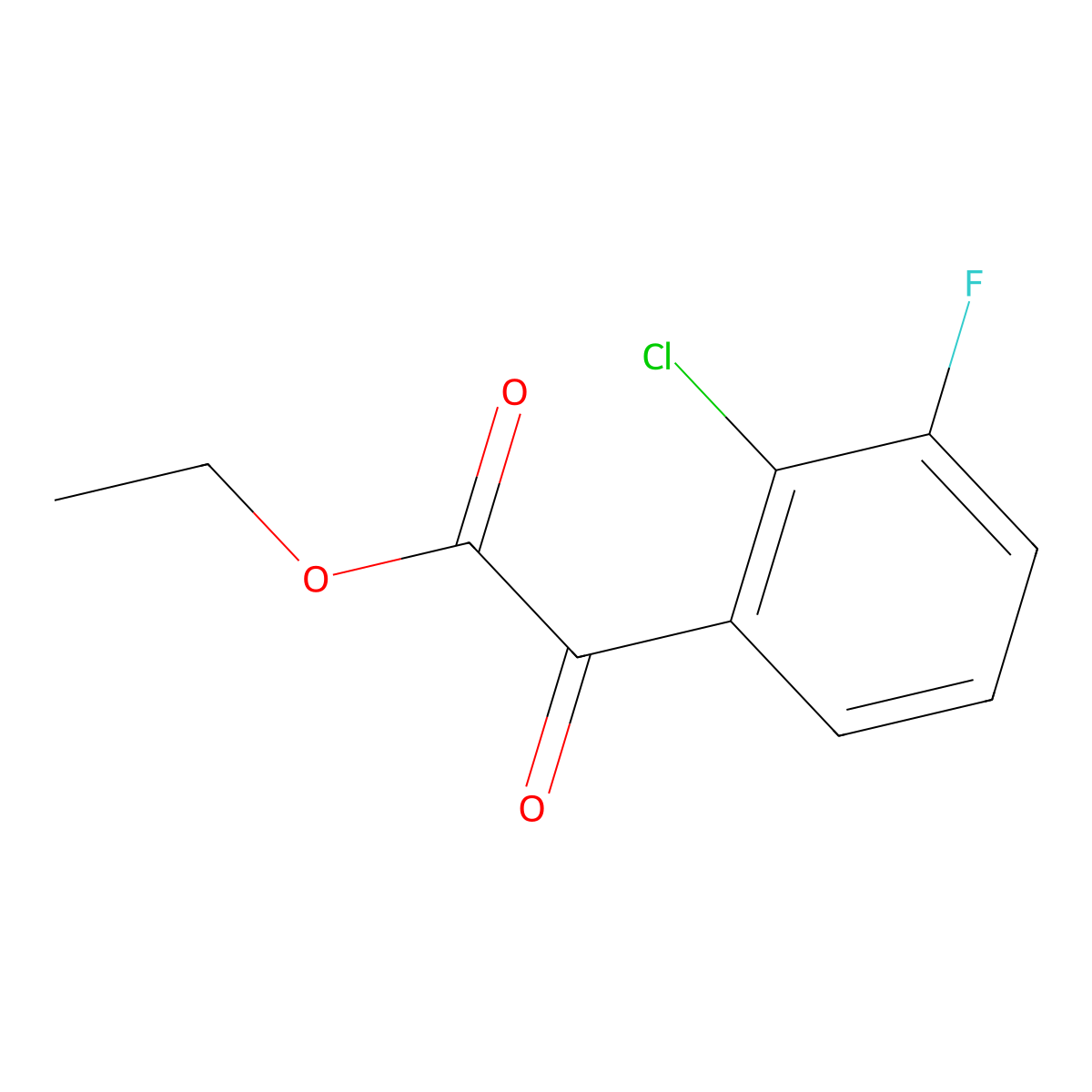 Ethyl 2-(2-chloro-3-fluorophenyl)-2-oxoacetate molecular structure, CAS 1824059-16-6