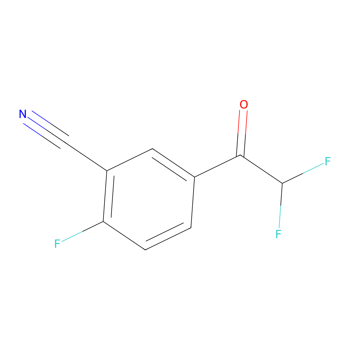 5-(2,2-Difluoroacetyl)-2-fluorobenzonitrile molecular structure, CAS 1824060-68-5