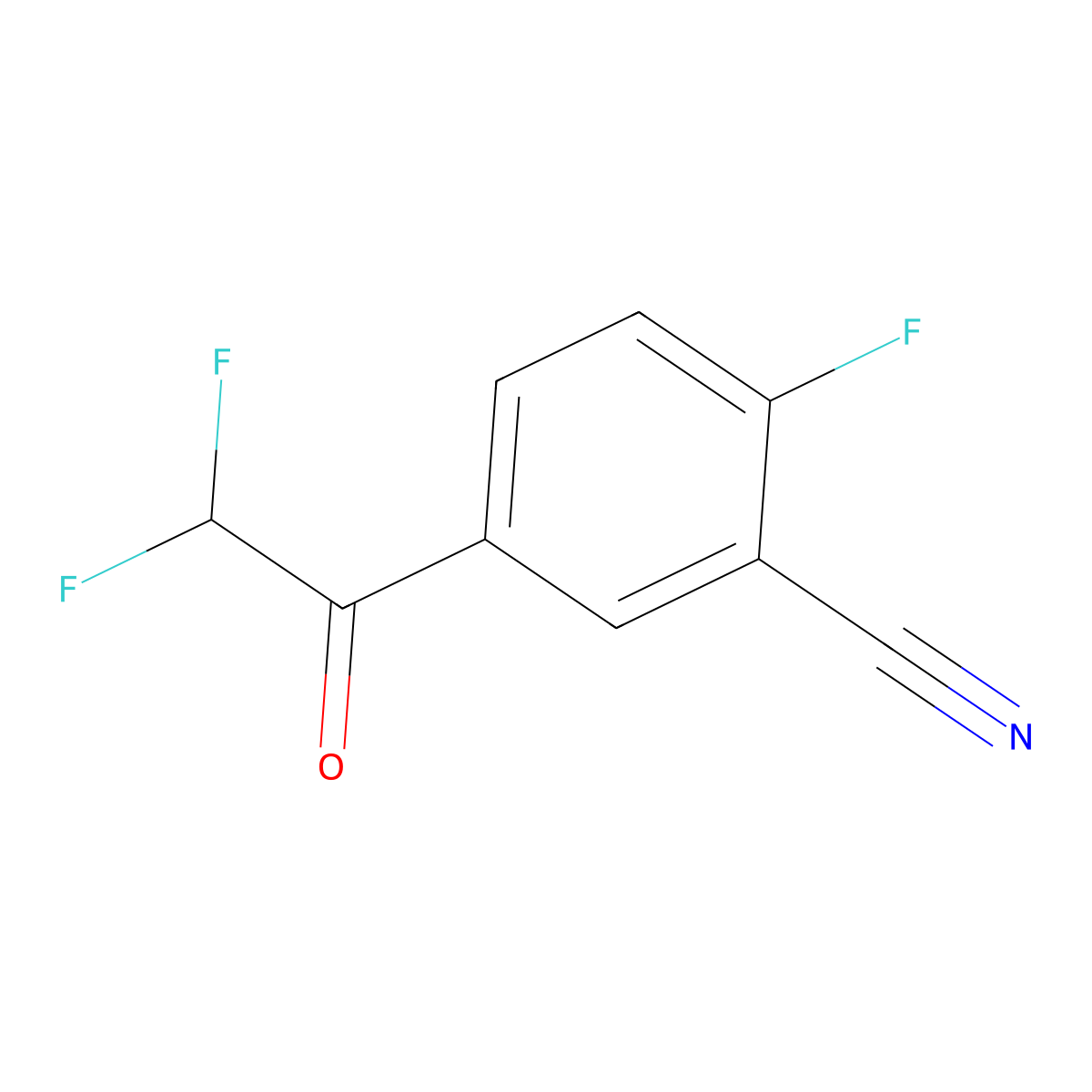 5-(2,2-Difluoroacetyl)-2-fluorobenzonitrile molecular structure, CAS 1824060-68-5