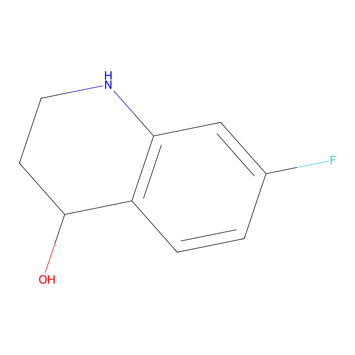 7-Fluoro-1,2,3,4-tetrahydroquinolin-4-OL molecular structure, CAS 1824060-69-6