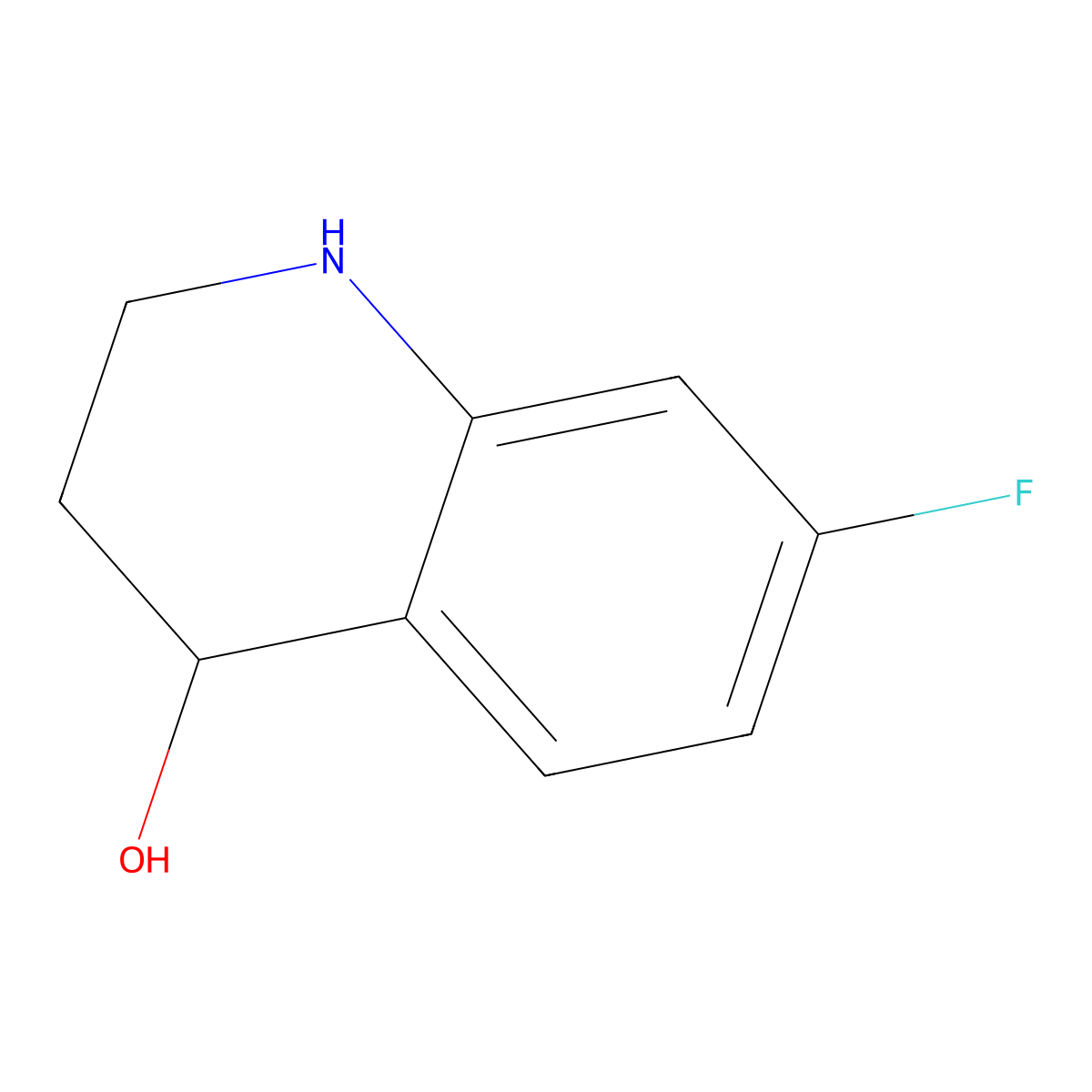 7-Fluoro-1,2,3,4-tetrahydroquinolin-4-OL molecular structure, CAS 1824060-69-6