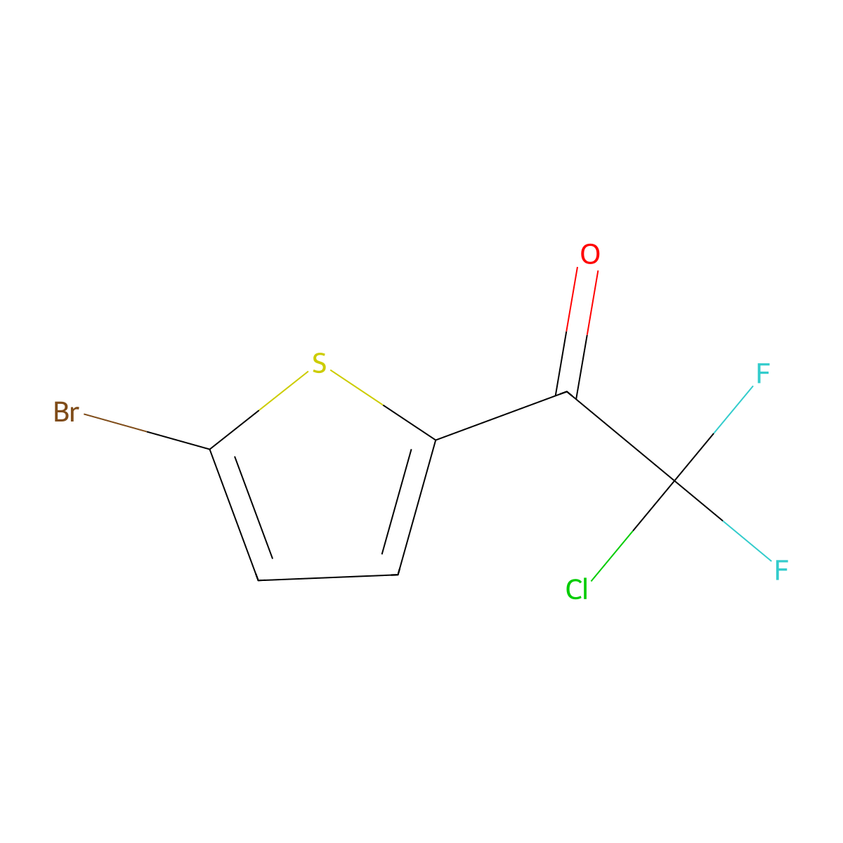 1-(5-Bromothiophen-2-yl)-2-chloro-2,2-difluoroethanone molecular structure, CAS 1824061-11-1