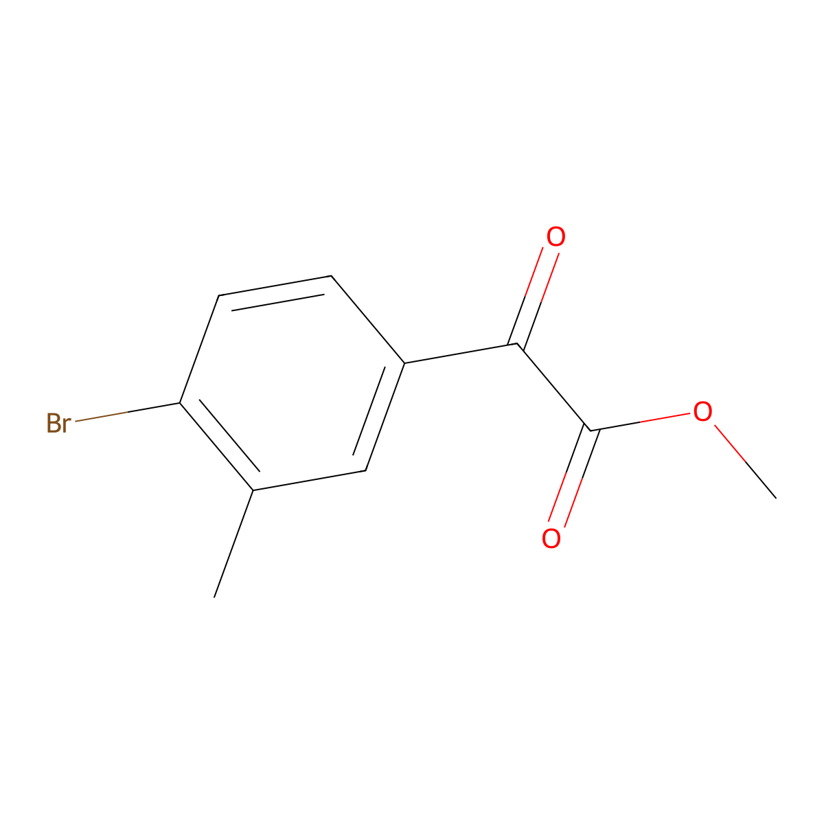 Methyl 4-bromo-3-methyl-alpha-oxobenZeneacetate molecular structure, CAS 1824062-54-5