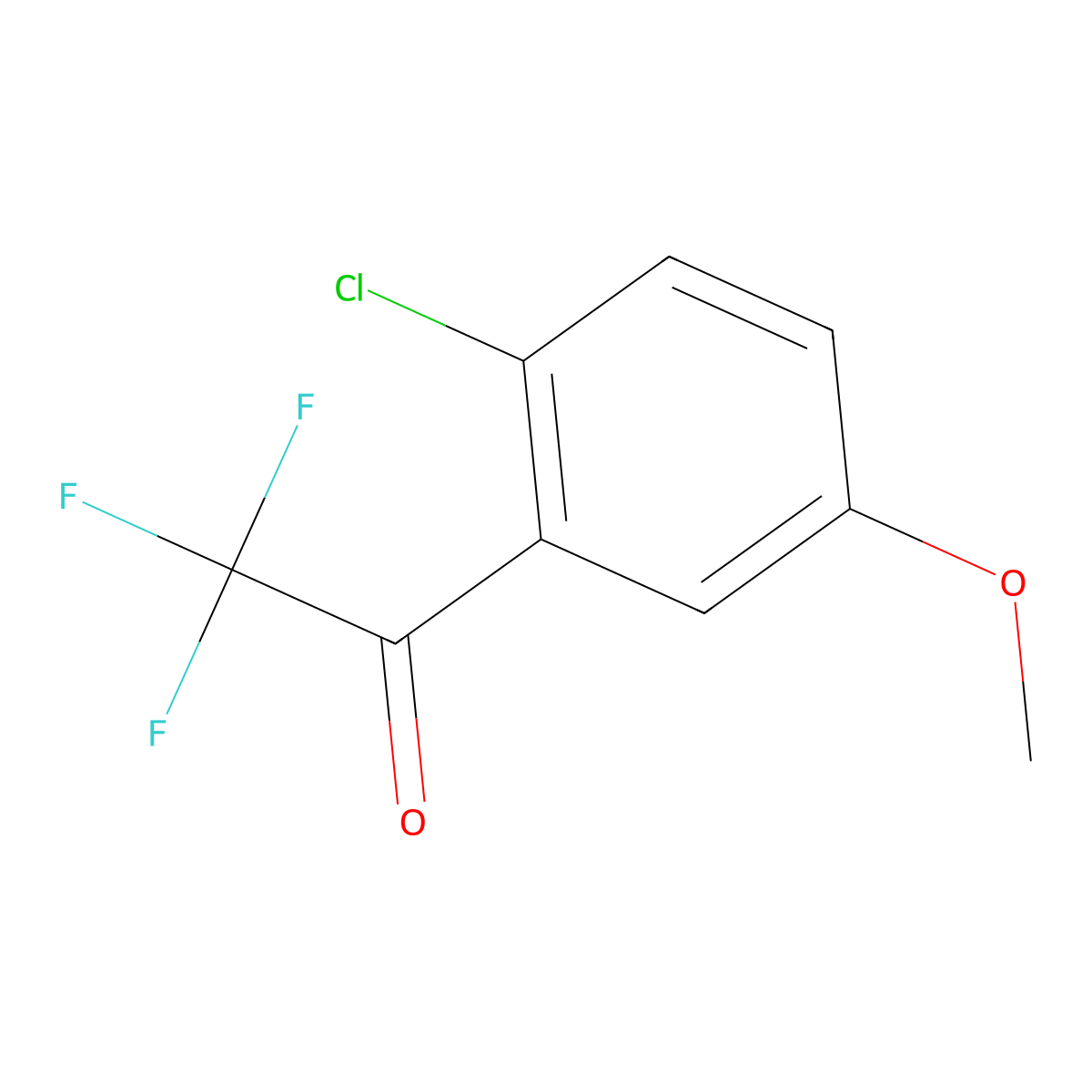 1-(2-Chloro-5-methoxyphenyl)-2,2,2-trifluoroethanone molecular structure, CAS 1824063-05-9