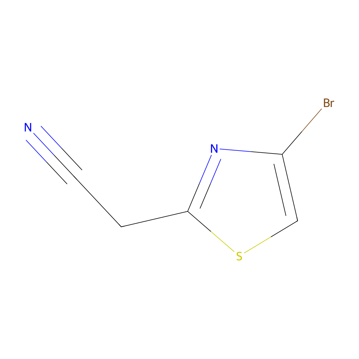 2-(4-Bromo-1,3-thiazol-2-yl)acetonitrile molecular structure, CAS 1824063-21-9