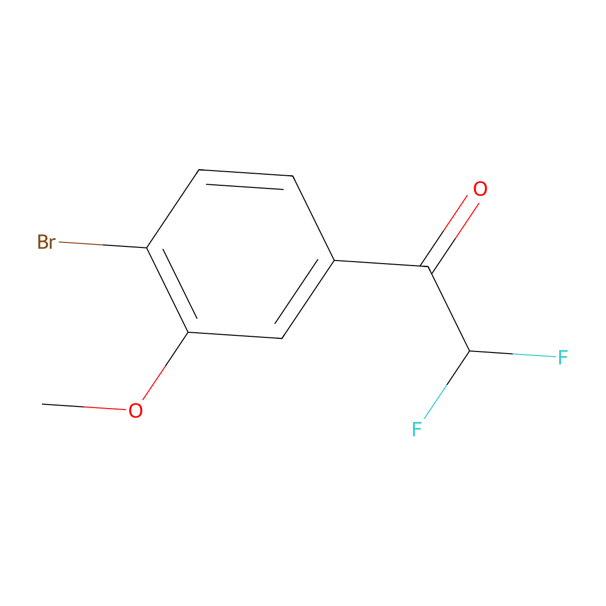 1-(4-Bromo-3-methoxyphenyl)-2,2-difluoroethan-1-one molecular structure, CAS 1824063-67-3
