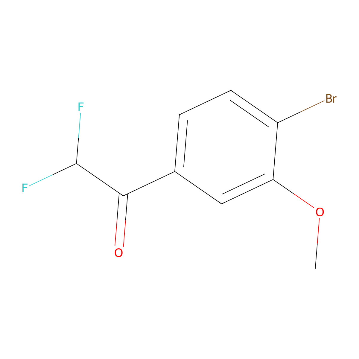 1-(4-Bromo-3-methoxyphenyl)-2,2-difluoroethan-1-one molecular structure, CAS 1824063-67-3