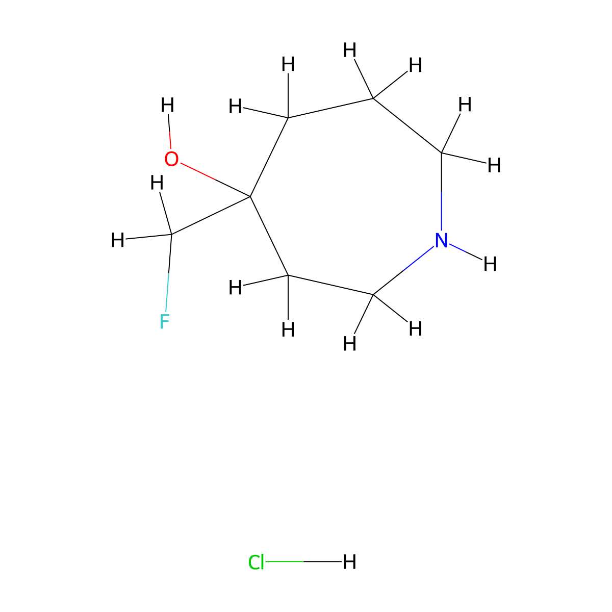 4-(Fluoromethyl)azepan-4-ol hydrochloride molecular structure, CAS 1824064-03-0