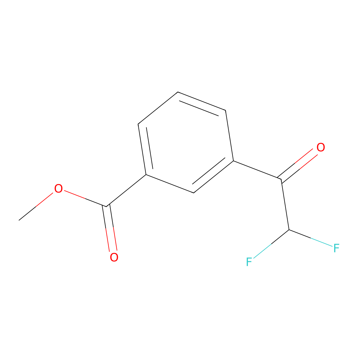 Methyl 3-(2,2-difluoroacetyl)benzoate molecular structure, CAS 1824064-06-3