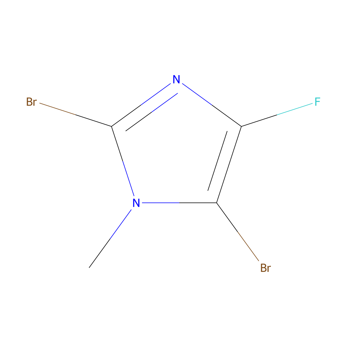 2,5-Dibromo-4-fluoro-1-methyl-1H-imidazole molecular structure, CAS 1824064-07-4
