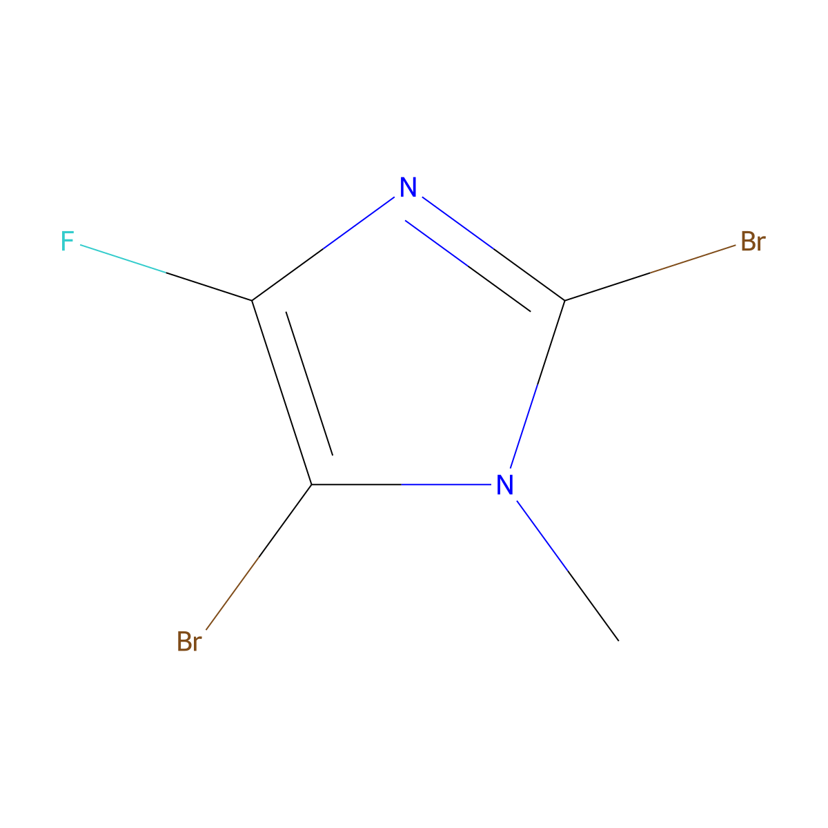 2,5-Dibromo-4-fluoro-1-methyl-1H-imidazole molecular structure, CAS 1824064-07-4