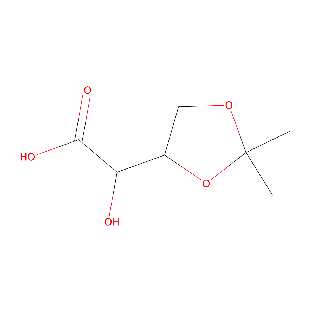 2-(2,2-Dimethyl-1,3-dioxolan-4-yl)-2-hydroxyacetic acid molecular structure, CAS 1824064-61-0