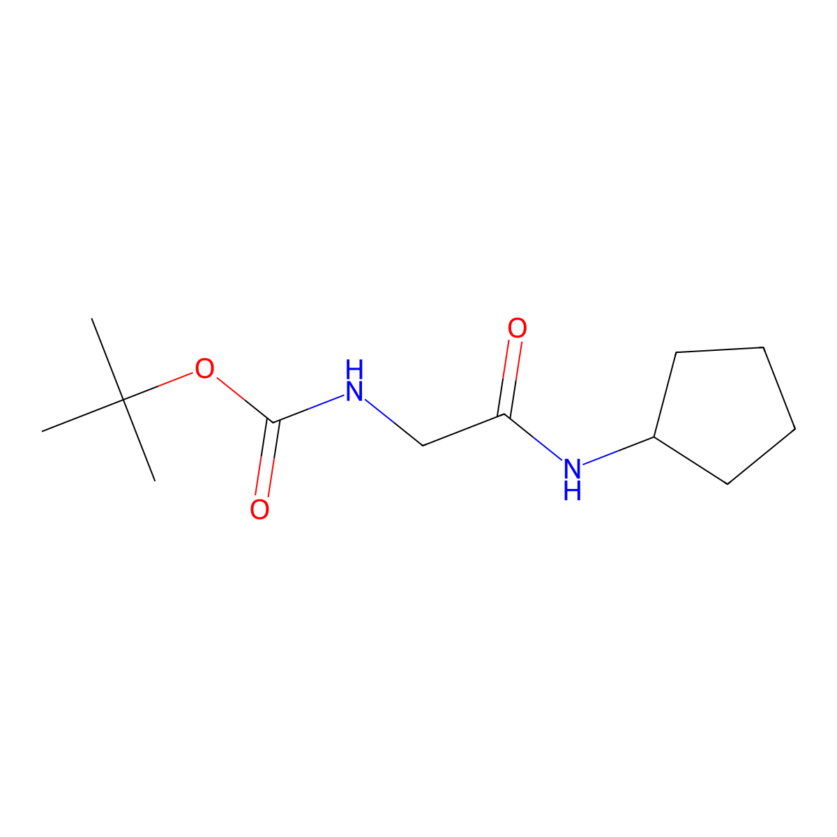Tert-butyl 2-(cyclopentylamino)-2-oxoethylcarbamate molecular structure, CAS 1824064-71-2