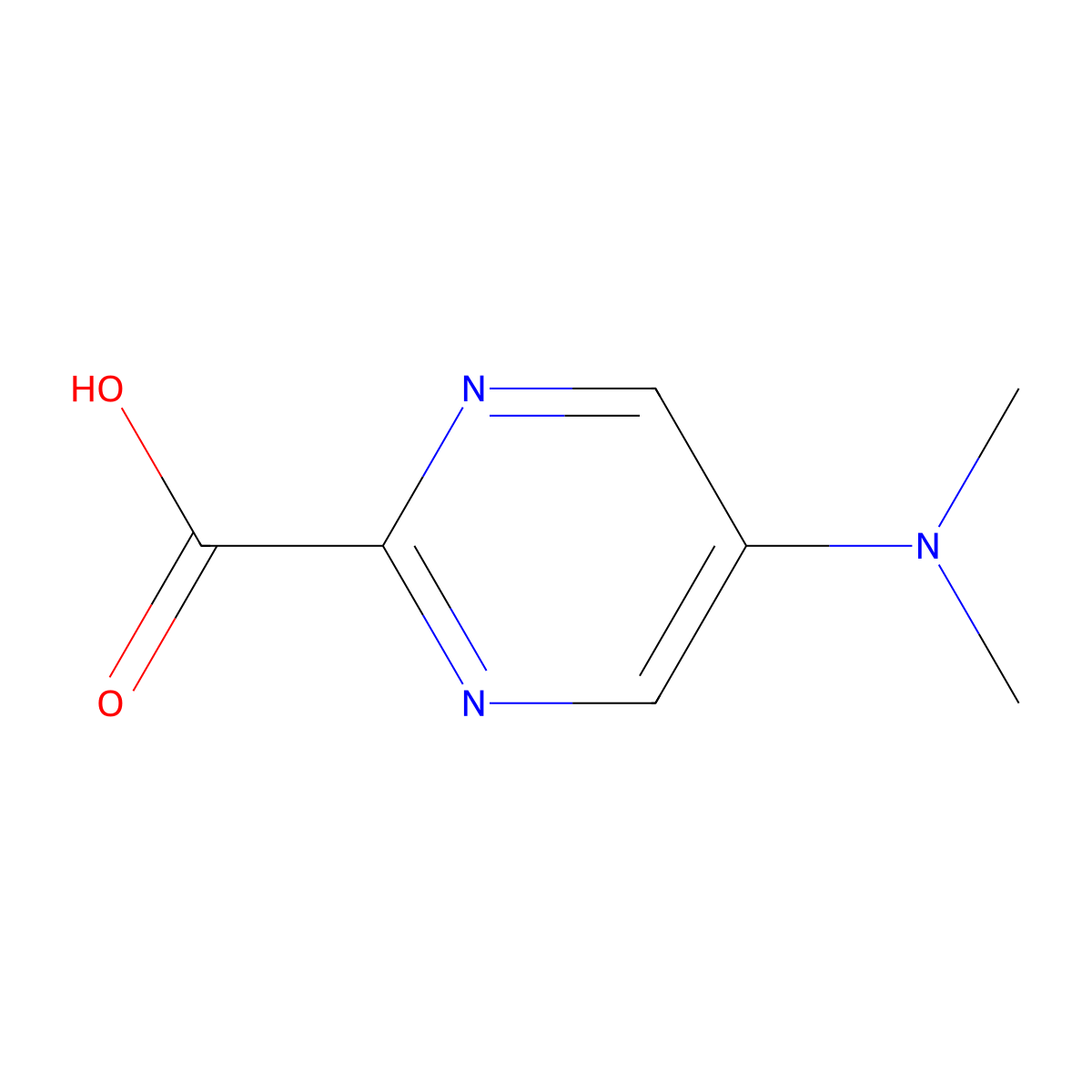 5-(Dimethylamino)pyrimidine-2-carboxylic acid molecular structure, CAS 1824064-74-5